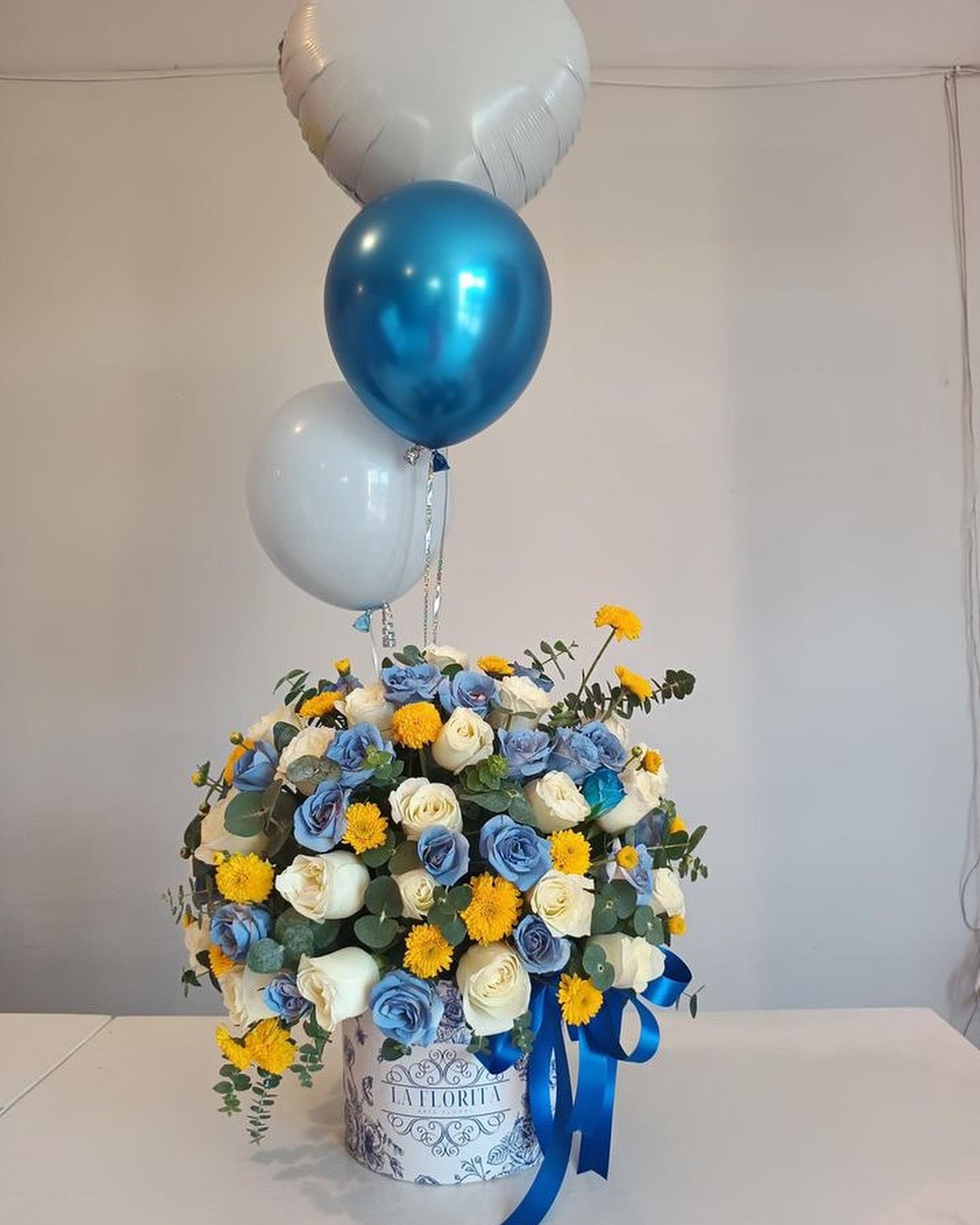 15cm encaje azul