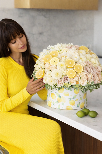 Caja 20cm diseños amarillos