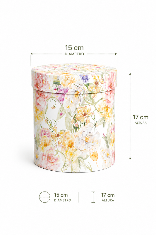 jardin amarillo (caja redonda y ovalada)